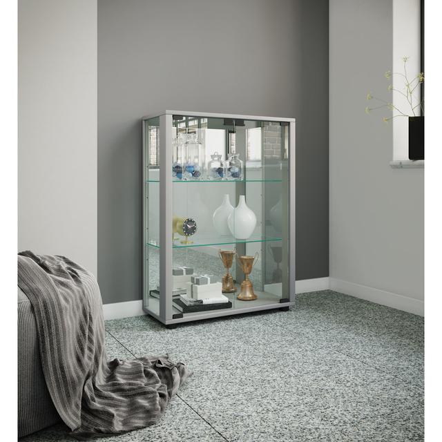 Ceeva Display Cabinet Metro Lane Lighting: Yes, Colour: Silver on Productcaster.