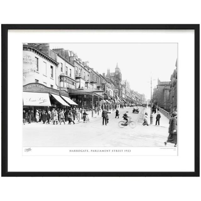 Harrogate, Parliament Street 1923 - Single Picture Frame Print The Francis Frith Collection Size: 40cm H x 50cm W x 2.3cm D, Colour: Black/White on Productcaster.