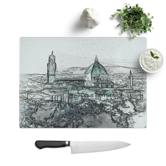 Glass Florence Cathedral in Italy Abstract Art Chopping Board East Urban Home Size: 28.5 cm W x 20 cm L on Productcaster.