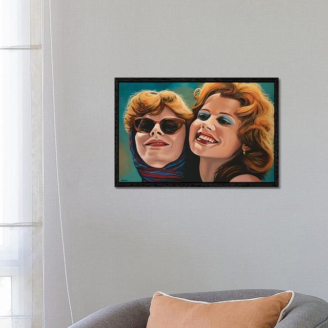 Thelma And Louise Happy Larry Format: Black Framed, Size: 45.72cm H x 66.04cm W x 3.81cm D on Productcaster.