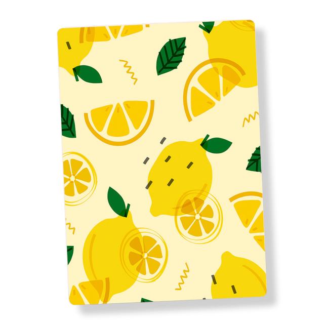 Fresh Lemon Slices - Unframed Graphic Art British Metal Sign Conpany Size: 60cm H x 40cm W on Productcaster.