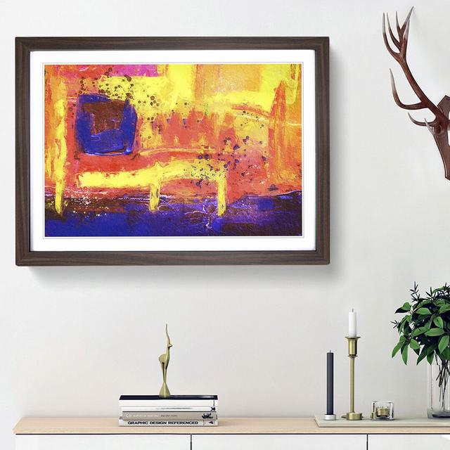 Abstract Art Painting Vol.109 by S.Johnson - Picture Frame Painting Print on Paper East Urban Home Size: 24cm H x 33cm W x 2cm D, Frame Option: Walnut on Productcaster.