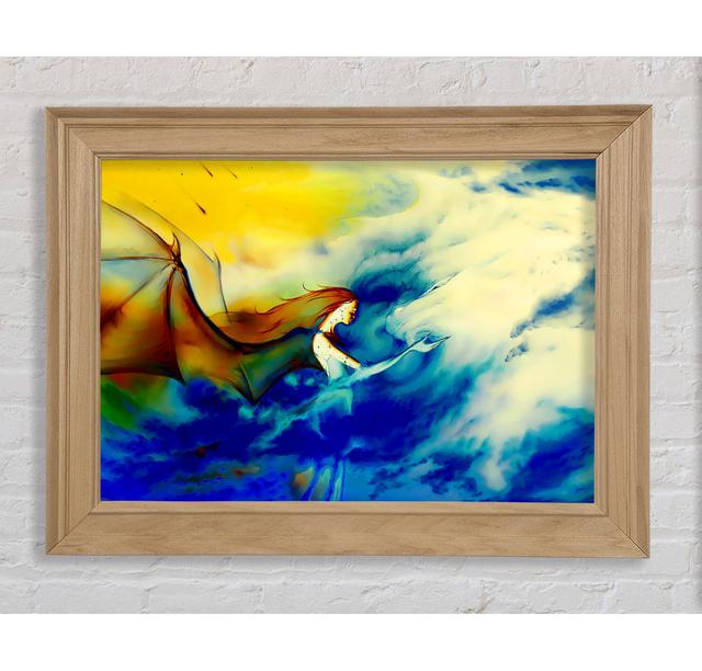 Fairy Dragon Clouds Framed Print Bright Star Size: 100cm H x 141.4cm W on Productcaster.