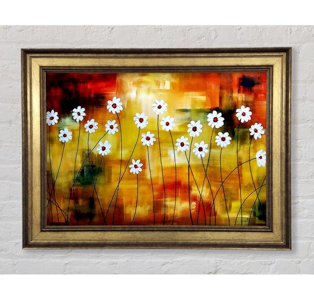 Daisy Whites - Single Picture Frame Print August Grove Size: 84.1cm H x 118.9cm W x 8cm D, Format: Antique Gold Framed Paper on Productcaster.