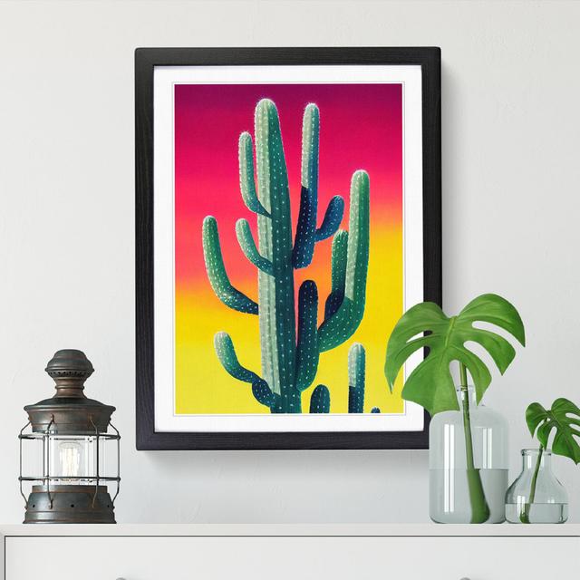 Colourful Cactus Cacti Vol.3 - Single Picture Frame Print Natur Pur Format: Black Framed, Size: 34cm H x 25cm W on Productcaster.