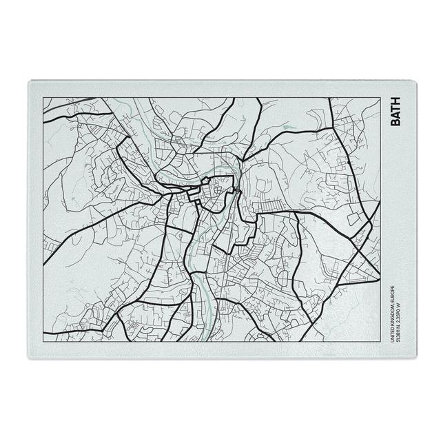 Map Bath UK Chopping Board East Urban Home Size: 20cm W x 28.5cm L on Productcaster.