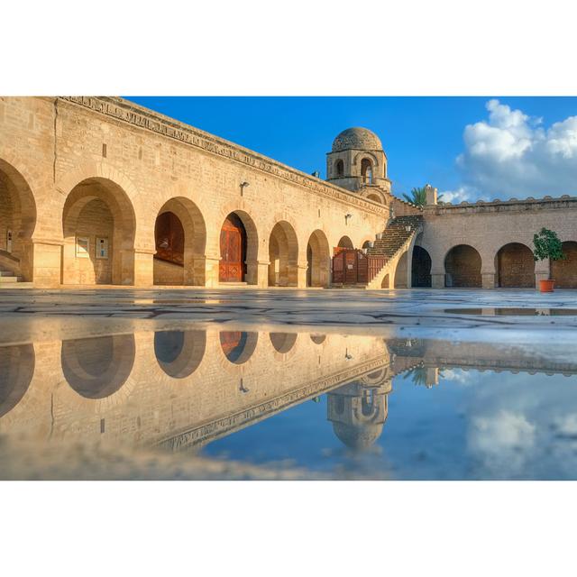 Great Mosque In Sousse And Its Pool Reflection by Eleaner - Wrapped Canvas Print Rosalind Wheeler Size: 61cm H x 91cm W x 3.8cm D on Productcaster.