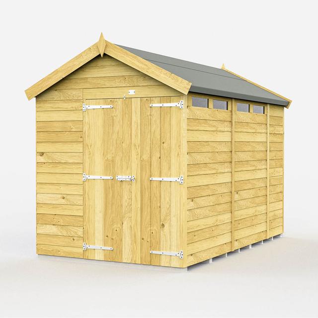 6ft x 11ft Apex Security Shed - Double Door Total Sheds on Productcaster.