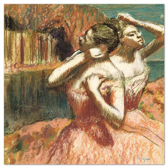 Due Ballerine by Edgar Degas - No Frame Painting on Glass Mercer41 Size: 100cm H x 100cm W on Productcaster.