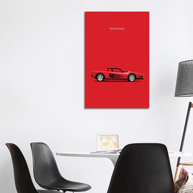 1984 Ferrari Testarossa by Mark Rogan - Wrapped Canvas Painting George Oliver Size: 101.6cm H x 66.04cm W x 3.81cm D on Productcaster.