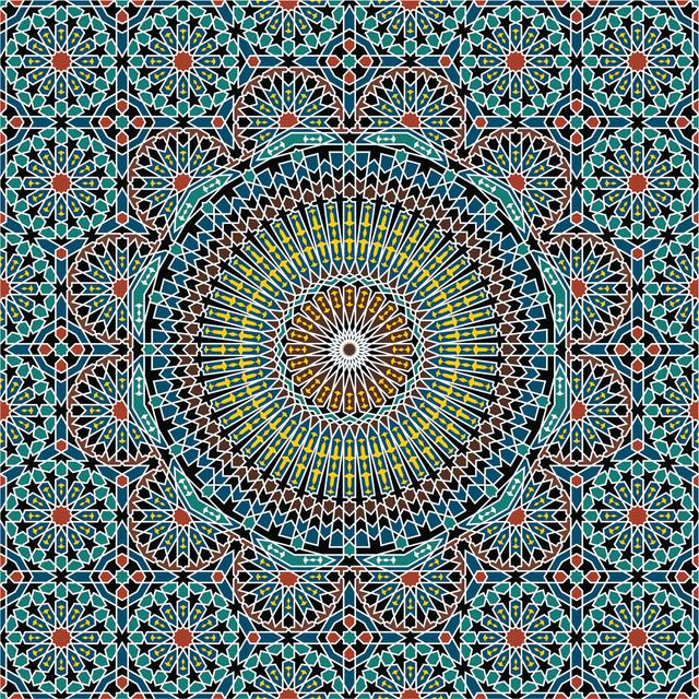 Razil Moorish Pattern von Azat1976 - Kunstdrucke auf Leinwand BohoLiving Größe: 40 cm H x 40 cm B x 1,8 cm T on Productcaster.