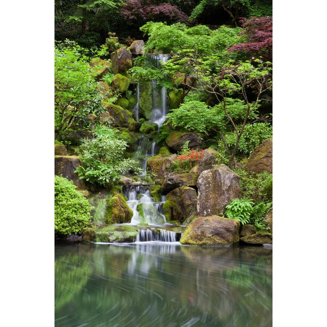 Cascading Waterfall - Wrapped Canvas Print Alpen Home Size: 122cm H x 81cm W x 3.8cm D on Productcaster.