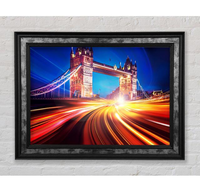 Tower Bridge Speed Of Light 2 - Print Ebern Designs Size: 59.7cm H x 84.1cm W x 8cm D on Productcaster.