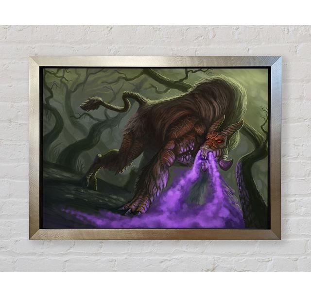 Purple Smoke Breathing Creature - Single Picture Frame Art Prints Bright Star Size: 59.7cm H x 84.1cm W x 3.4cm D on Productcaster.