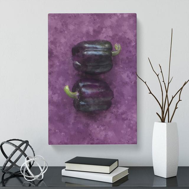 Purple Bell Peppers - Wrapped Canvas Graphic Art East Urban Home Size: 60cm H x 40cm W x 3cm D on Productcaster.