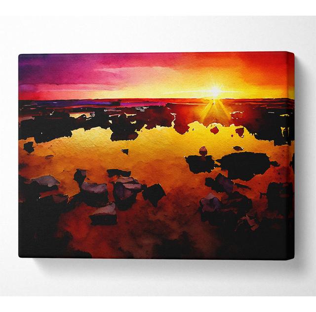 Sunbeams Over The Oceans Hide Away - Print Latitude Run Size: 81cm H x 121.9cm W x 10cm D on Productcaster.