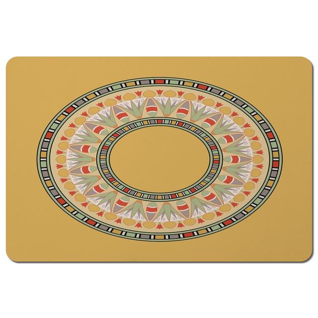 Aved Circle Placemat (Set of 4) Bloomsbury Market Colour: Orange on Productcaster.