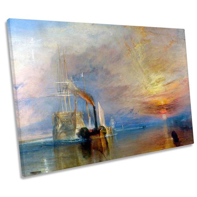 J.M.W Turner The Fighting Temeraire - Wrapped Canvas Print Longshore Tides Size: 50.8cm H x 76.2cm W x 2cm D on Productcaster.