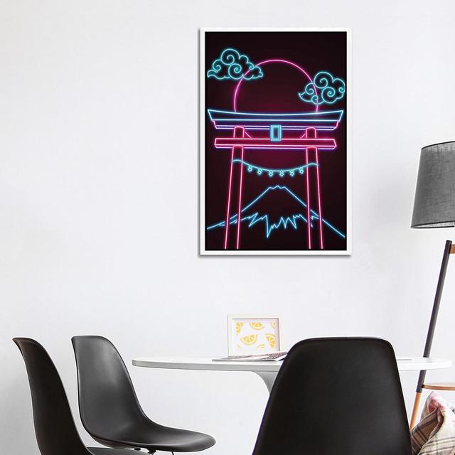 Neon Torii Ivy Bronx Format: White Floater Frame, Size: 101.6cm H x 66.04cm W x 3.81cm D on Productcaster.