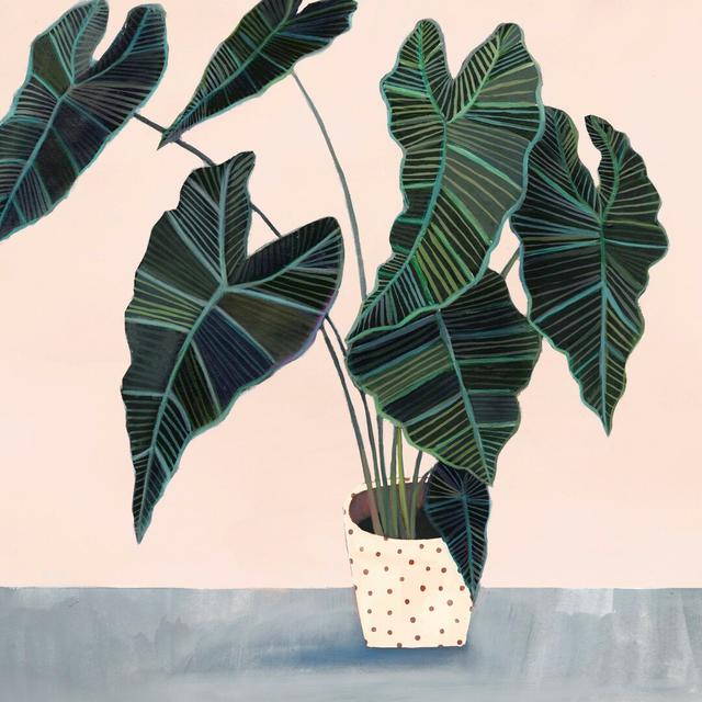 Houseplant II by Victoria Borges - Wrapped Canvas Painting Marlow Home Co. Size: 51cm H x 51cm W on Productcaster.