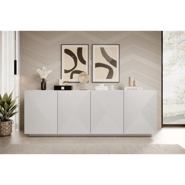 Meisel 200cm Sideboard Latitude Run Colour: White Matte on Productcaster.