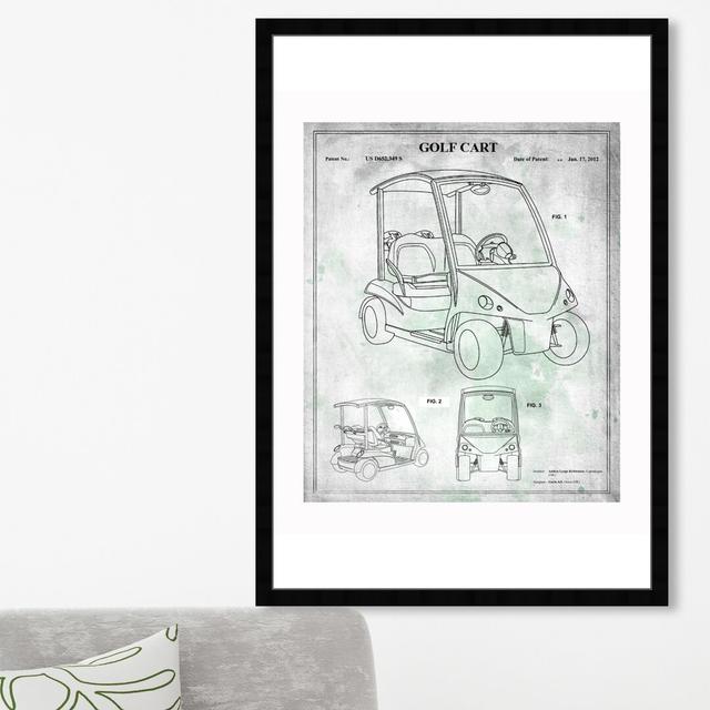 'Golf Cart 2012' Framed Graphic Art East Urban Home Size: 81 cm H x 66 cm W on Productcaster.