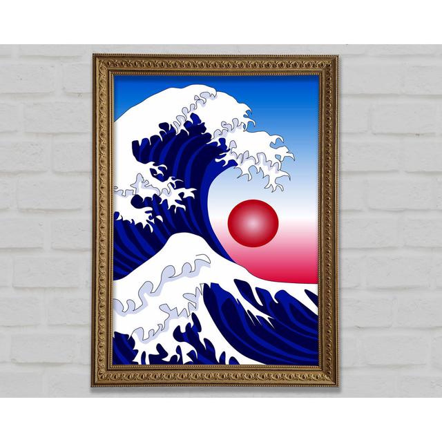 The Waves Over The Red Sun - Print Rosalind Wheeler Size: 141.4cm H x 100cm W x 3cm D on Productcaster.