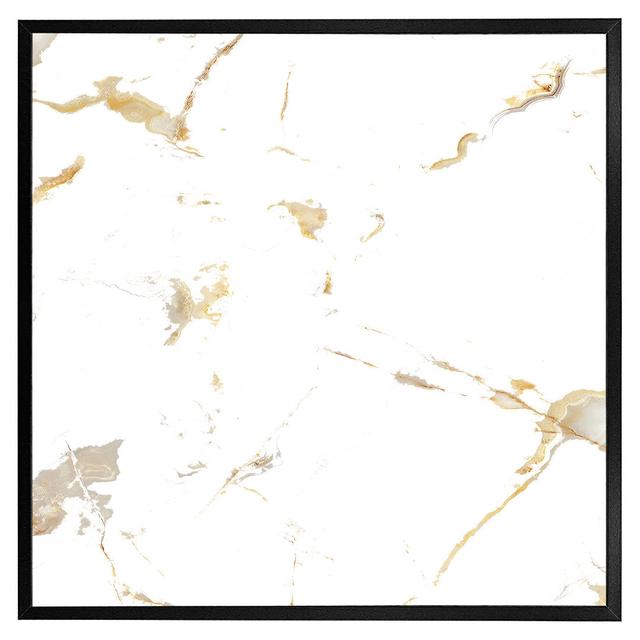 Cascades Gold Marble - Single Picture Frame Art Prints Metro Lane Format: Black Framed, Size: 61cm H x 61cm W x 4cm D on Productcaster.