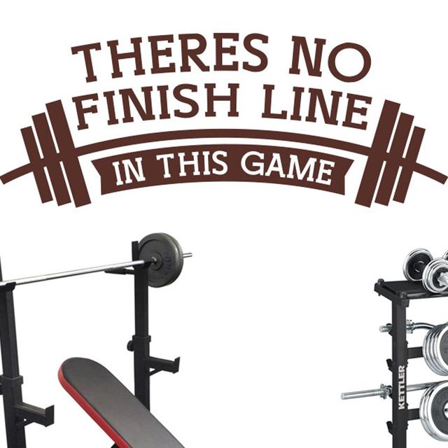 Theres No Finish Line In This Game Wall Sticker Maturi Colour: Brown, Size: Medium on Productcaster.