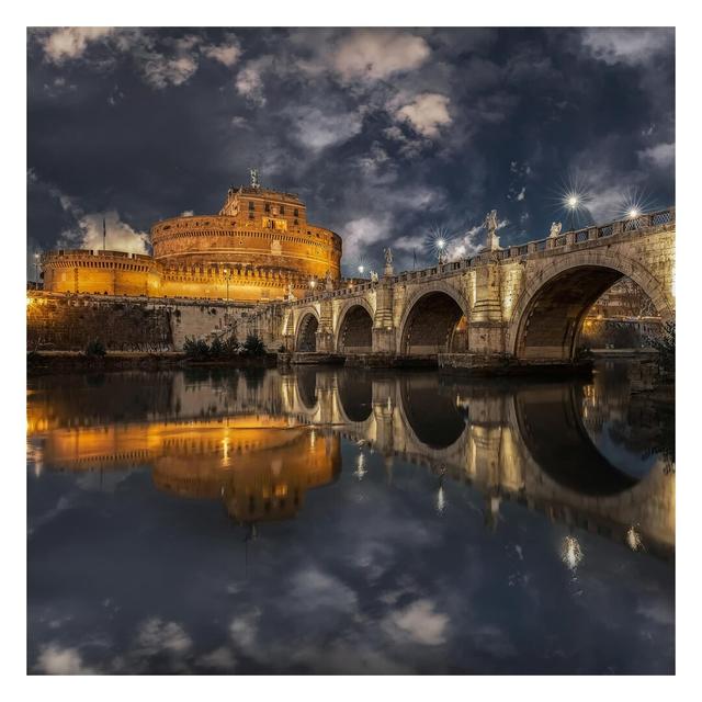 Matte Fototapete Ponte Sant'angelo in Rom 1,92 m x 192 cm East Urban Home Größe: 288 cm L x 288 cm B on Productcaster.