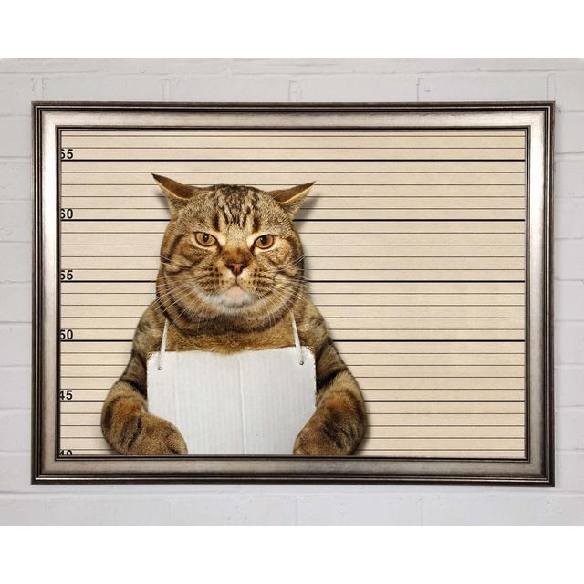 It Wasn't Me Cat - Single Picture Frame Art Prints Happy Larry Size: 42cm H x 59.7cm W x 1.5cm D, Format: Gunmetal Framed Paper on Productcaster.