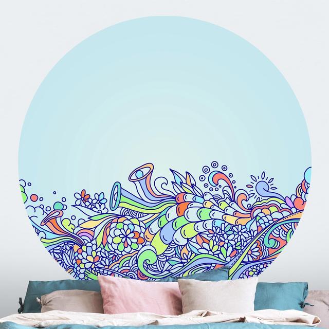 Deon Matte Peel & Stick Mural Latitude Vive Size: 225cm L x 225cm W on Productcaster.