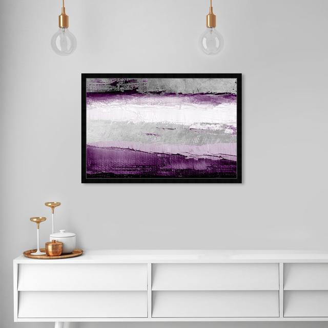 Abstract Envision and Elevate Violet by Oliver Gal - Painting Oliver Gal Frame Colour: Black Framed, Size: 60.96cm H x 91.44cm W on Productcaster.