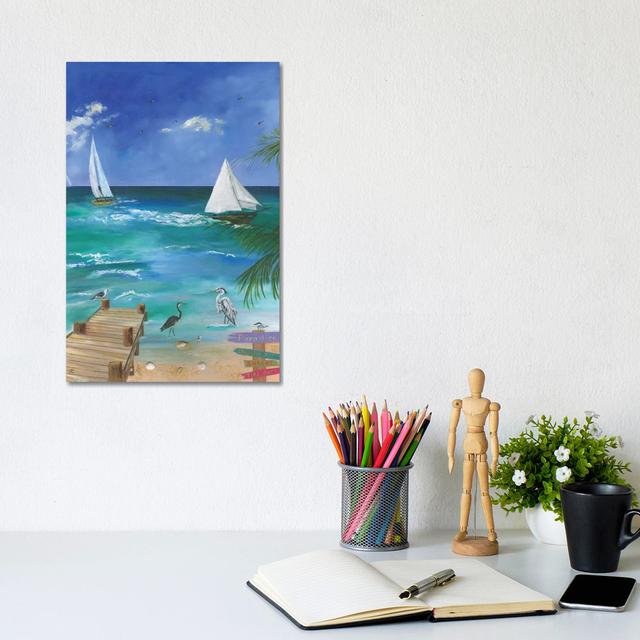 Fun Filled Beach I Breakwater Bay Size: 30.48cm H x 20.32cm W x 1.9cm D on Productcaster.