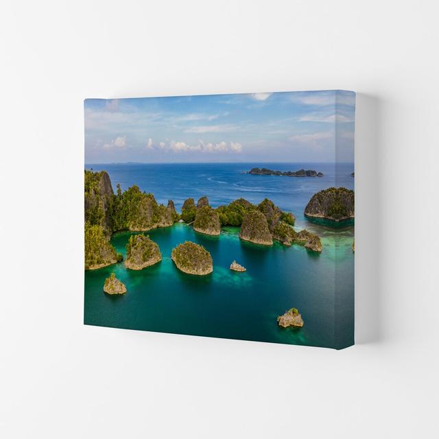 Piaynemo Bluegreen by Karsten Wrobel - Photograph Print on Canvas House of Hampton Format: Wrapped Canvas, Size: 29.7cm H x 42cm W x 4cm D on Productcaster.