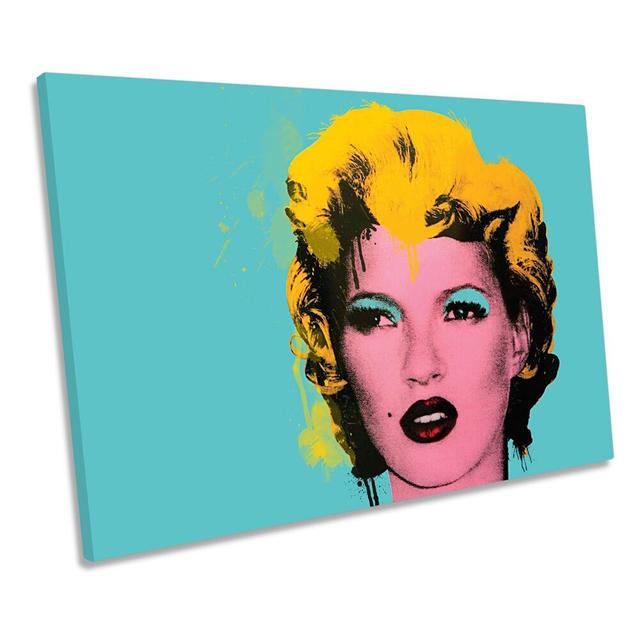 Banksy Kate Moss Marilyn Monroe - Wrapped Canvas Art Prints Canora Grey Size: 61cm H x 91.4cm W x 4cm D on Productcaster.