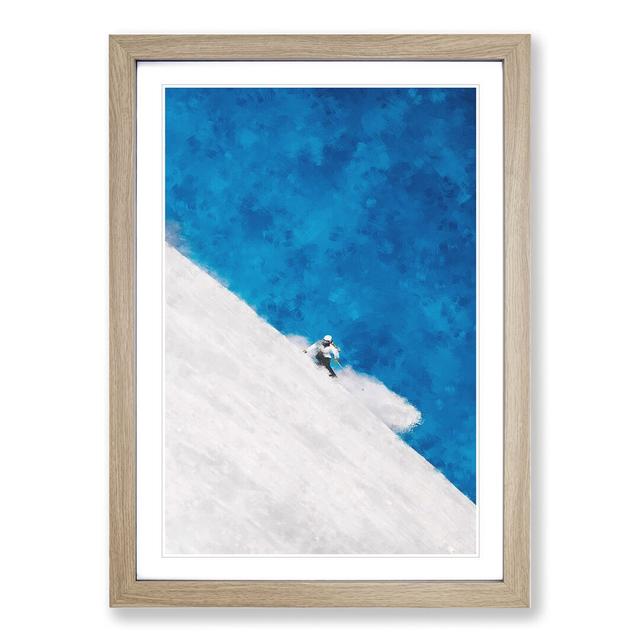 Skiing Vol.1 - Picture Frame Graphic Art East Urban Home Size: 65cm H x 48cm W x 2cm D, Frame Option: Oak Framed on Productcaster.