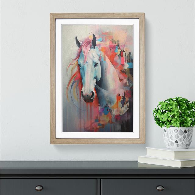 Pony Contemporary - Print Natur Pur Size: 46cm H x 34cm W x 2cm D, Format: Oak Framed on Productcaster.