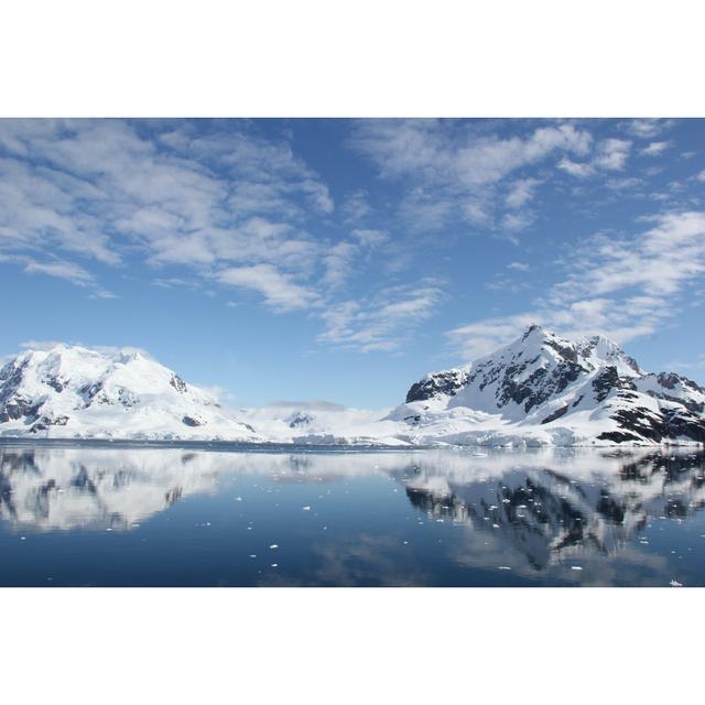 Sea In Snow-Capped Mountain by Jwarner123 - Wrapped Canvas Print Union Rustic Size: 81cm H x 122cm W x 3.8cm D on Productcaster.