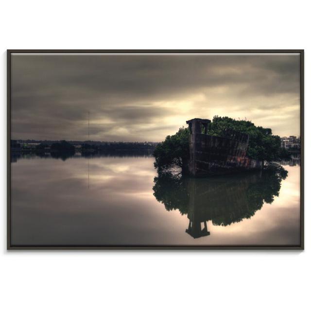 'Stillness Speaks' Framed Photograph on Canvas East Urban Home Size: 102cm H x 152cm W, Frame Options: Black on Productcaster.