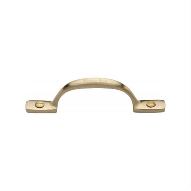 Heritage Sash Pull Handle Heritage Brass Size: 10.2 cm L, Finish: Satin Brass on Productcaster.