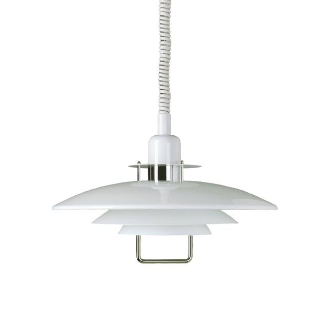 Primus 1 - Light Dome Pendant Belid Size: 20.4cm H x 43cm W x 43cm D, Finish: White/Chrome on Productcaster.