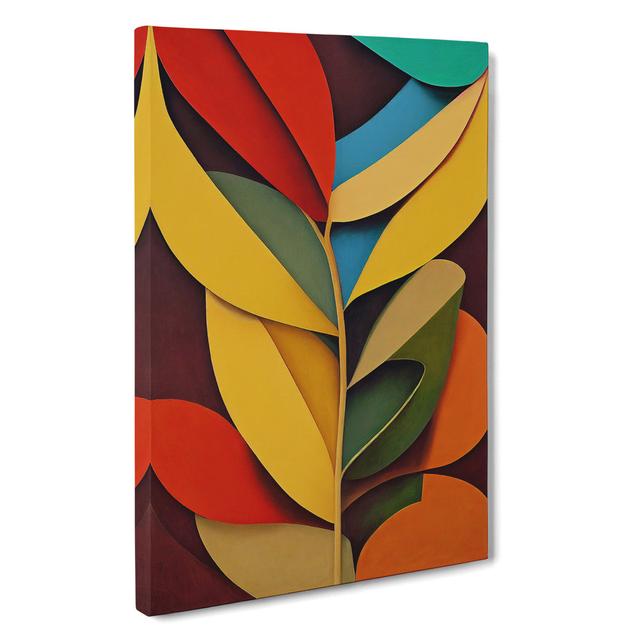 Paper Leaves Abstract Marlow Home Co. Size: 50cm H x 35cm W x 3cm D on Productcaster.