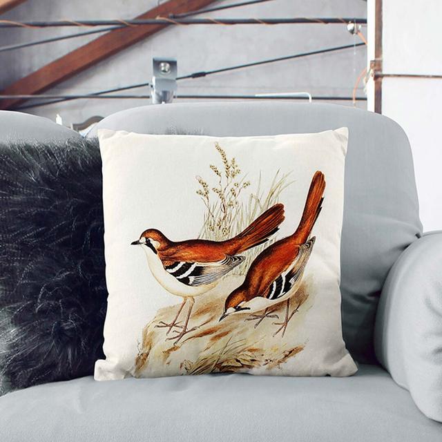 Eastern Scrub-Robin Birds by Elizabeth Gould Cushion with Filling East Urban Home Size: 55cm H x 55cm W x 20cm D on Productcaster.