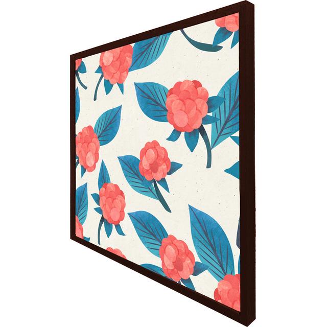 Lockney Watercolour Floral - Single Picture Frame Print ClassicLiving Size: 76cm H x 76cm W x 4cm D, Format: Dark Brown Framed on Productcaster.