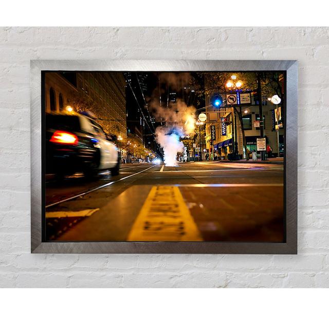 Street in New York at Night - Single Picture Frame Art Prints Bright Star Size: 59.7cm H x 84.1cm W x 3.4cm D on Productcaster.