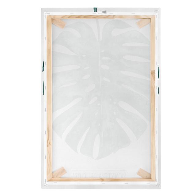 Emerald Green Monstera Deliciosa - Wrapped Canvas Graphic Art Bay Isle Home Format: 260g/m² Canvas, Size: 90cm H x 60cm W, Colour: Green on Productcaster.