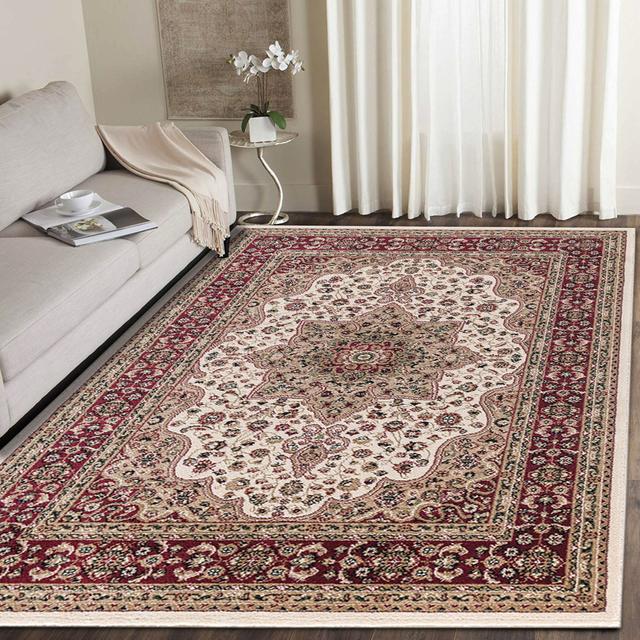 Howell Tufted Cream/Red/Grey Rug Latitude Vive Rug Size: Rectangle 120 x 170cm on Productcaster.