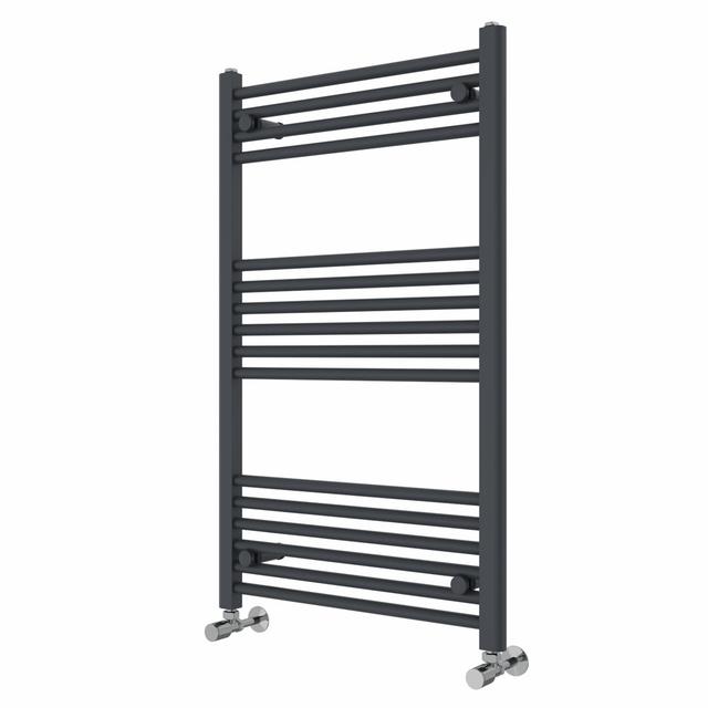 Wiest Straight Heated Towel Rail Radiator Bathroom Ladder Warmer Rebrilliant Size: 100cm H x 60cm W x 3cm D, Finish: Anthracite on Productcaster.