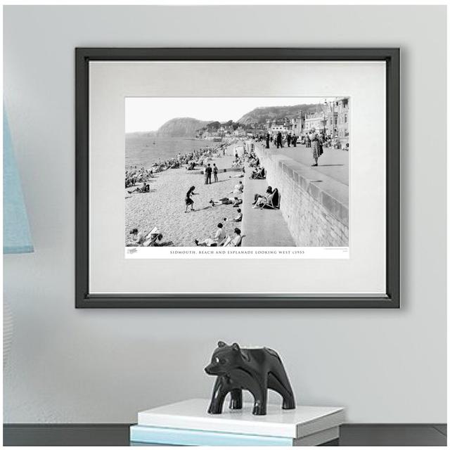 'Sidmouth, Beach and Esplanade Looking West C1955' by Francis Frith - Picture Frame Photograph Print on Paper The Francis Frith Collection Size: 60cm on Productcaster.